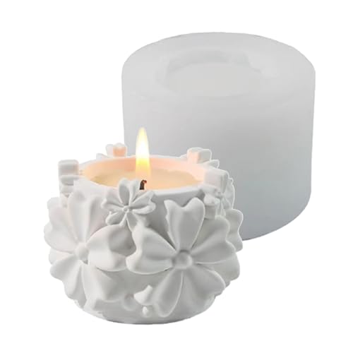 Silikonformen mit Blumenmotiv für die Herstellung von Halter, Teelichthalter, Gipsdekoration, Harzbecher, Anfänger Silikonformen mit Blumenmotiv für die Herstellung von Halter, Teelichthalter, Gipsdekoration, Harzbecher, Anfänger von ZYMIADOU