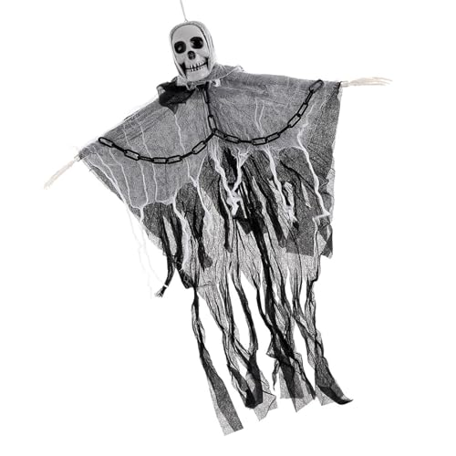 Unheimliches Spekters-Skelett mit Ketten, Halloween-Party-Dekoration, Gaze-Skelett, Ornament für drinnen und draußen, gruselige Dekorationen, funktionale Halloween-Szenen-Requisiten Unheimliches Spekters-Skelett mit Ketten, Halloween-Party-Dekoration, Gaze-Skelett, Ornament für drinnen und draußen, gruselige Dekorationen, funktionale Halloween-Szenen-Requisiten von ZYMIADOU