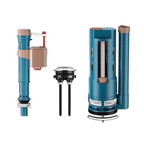 WC-Spülventile, geteilter Druckknopf, Wasserauslass-Zisterneneinlass, Ersatzteile, WC-Wassertank-Armaturen WC-Spülventile, geteilter Druckknopf, Wasserauslass-Zisterneneinlass, Ersatzteile, WC-Wassertank-Armaturen von ZYMIADOU