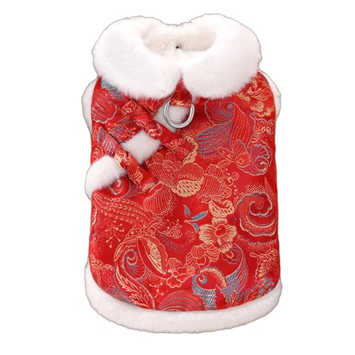 Warmes, bequemes Haustierkostüm im chinesischen Stil für kleine Winterhunde, dickes Hunde-Outfit für traditionelle Feiertagspartys, Urlaubs-Outfit Warmes, bequemes Haustierkostüm im chinesischen Stil für kleine Winterhunde, dickes Hunde-Outfit für traditionelle Feiertagspartys, Urlaubs-Outfit von ZYMIADOU