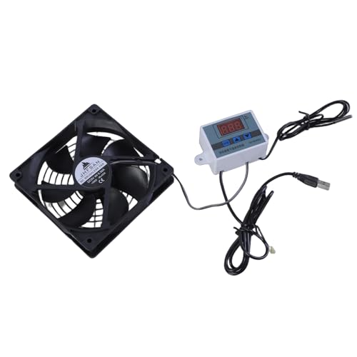 ZYMIADOU 120 mm USB-Lüftersysteme mit 0–60 ℃ einstellbarer Thermostatsteuerung für Heimkino, Schränke, Heimkino-Kühlung von ZYMIADOU