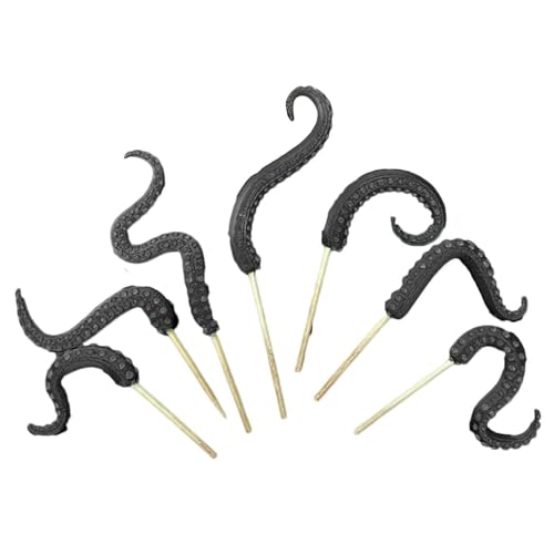 ZYMIADOU 7 einzigartige Octopus-Tentakel-Gartenpfähle, Kunstharz, Meeresmotiv-Pflanzendekorationen, Meerestier-Pflanzenstecker von ZYMIADOU