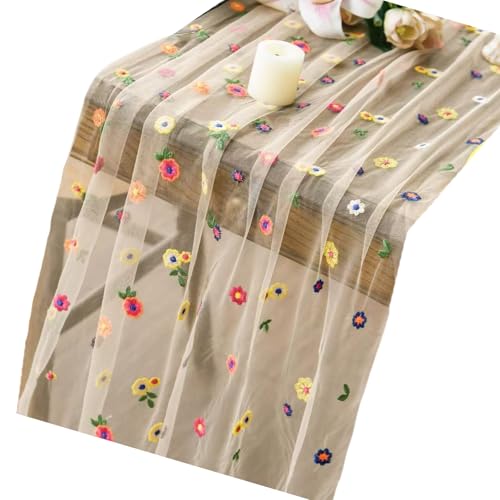 ZYMIADOU Elegante Spitzentischdecke mit Blumenmuster, lichtbeständig, Polyestergewebe, rechteckige Tischdekoration, minimalistische Tischdekoration ZYMIADOU Elegante Spitzentischdecke mit Blumenmuster, lichtbeständig, Polyestergewebe, rechteckige Tischdekoration, minimalistische Tischdekoration von ZYMIADOU