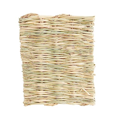ZYMIADOU Grasmatte, gewebtes Bett, Kaustreu für Kleintiere, natürliches Strohpolster zum Nisten, Kauen, Spielzeug für Hamsterkäfig, Matten für Füße, natürliches Gras, Kaumatte & Heueinstreu, Käfig von ZYMIADOU