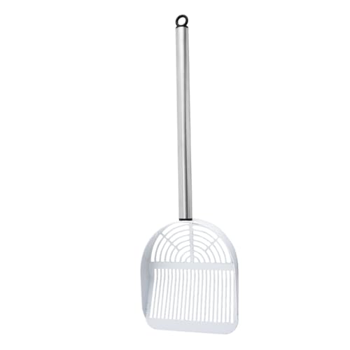 ZYMIADOU Katzenstreuschaufel, glattes Metallsieb, hohle Schaufel, Metallgriff, Kotschaufel, Kätzchen, Kotschaufel, langer Griff, Katzenstreuschaufel von ZYMIADOU