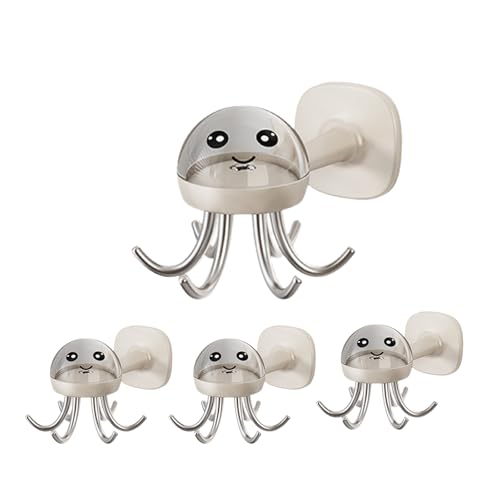 ZYMIADOU Mehrzweck-Kleiderbügel, drehbar, 360 Grad drehbar, zum Aufhängen von Kleidung und Accessoires, Handtuchhalter, platzsparendes Haken-Set, 4 Stück von ZYMIADOU