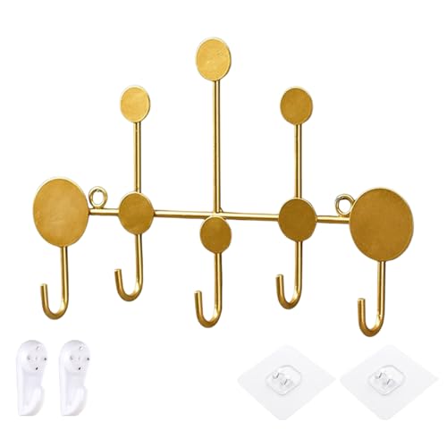 ZYMIADOU Schöner, stilvoller Wandhaken, starke Klebe-Designs, tragbares Wohnaccessoire zum Aufhängen von Schlüsseln und kleinen Gegenständen, Badezimmerregal von ZYMIADOU