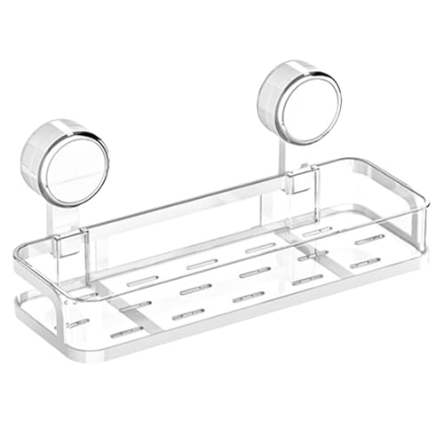 ZYMIADOU Stabiles Badezimmer-Regal mit Saugnapf-Designs auf jeder glatten Oberfläche, wasserabweisend und stabil, einfach zu installieren von ZYMIADOU