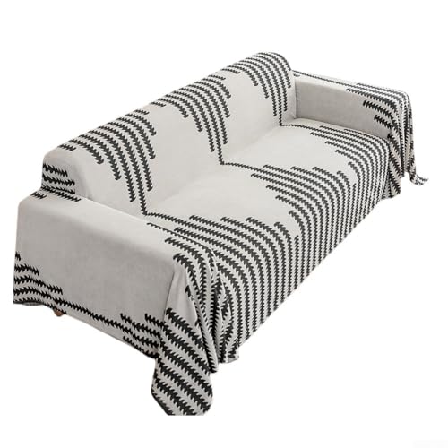 180 cm multifunktionaler Sofabezug mit auffälligem schwarz-weißem Streifen-Design von ZYNCUE