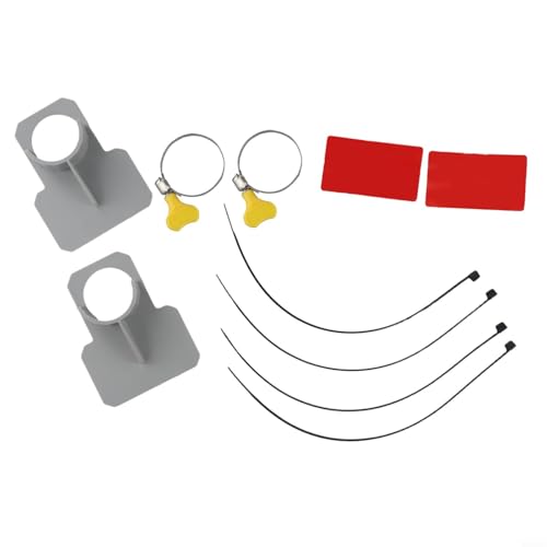 2er-Set für oberirdische Poolschlauch-Halterung für 30 x 38 mm Rohre mit Kabelbinder und Montagehalter (grau) von ZYNCUE