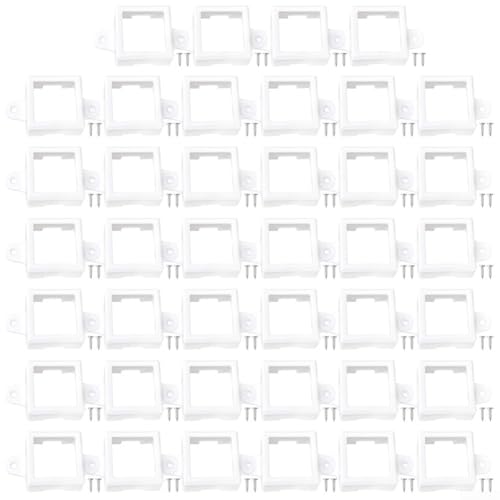 40 oder 80 Stück Outdoor-LED-Licht-Befestigungsclips mit Schrauben für die Installation auf Holz, Metall und anderen Oberflächen (40 Stück) von ZYNCUE