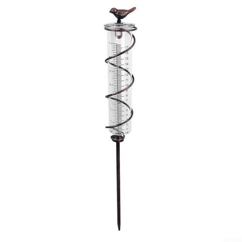 7L Regenmesser Metall Spirale Regenmesser Outdoor Abnehmbarer Wassermesser für Garten Rasen Hinterhof Terrasse Dekoration von ZYNCUE