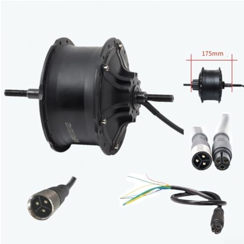 Bürstenloser Radnabenmotor mit hohem Drehmoment, 48 V, 1000 W, für Fat Bikes, Hinterradantrieb mit Unterstützung für 6-Gang-Schwungrad und rechte Scheibenbremse (175 mm Einbaubreite) von ZYNCUE