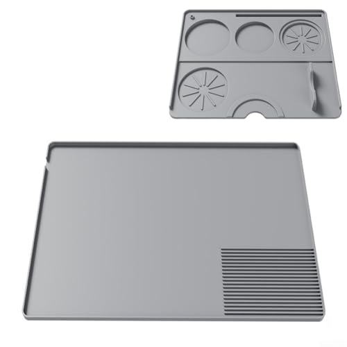 Culinary Essential Silikon-Kaffeematten mit effektiver Auslaufkontrolle im 2er-Pack (grau) von ZYNCUE