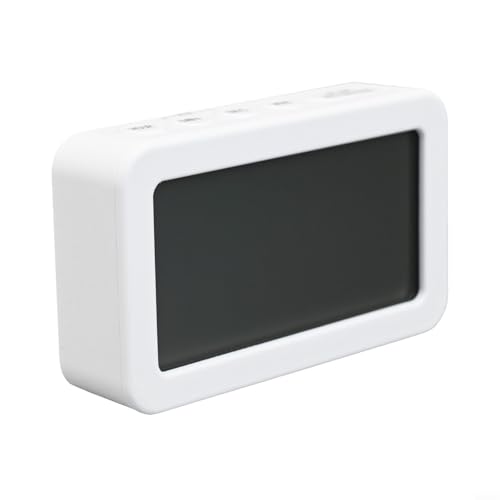 Digitale LED-Schreibtischuhr mit Hintergrundbeleuchtung, einstellbarem Schlummer-Timer und Datumsanzeige (weiß) von ZYNCUE