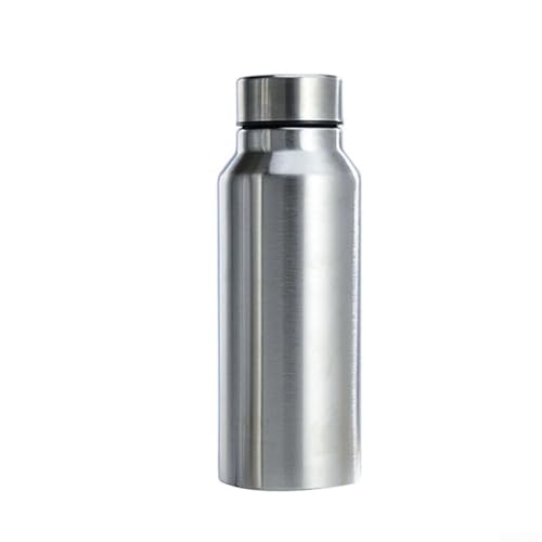 Einschichtige Edelstahl-Wasserflasche für Outdoor-Sportarten mit großer Kapazität, leicht und tragbar für Wandern, Camping, Radfahren (650 ml) von ZYNCUE