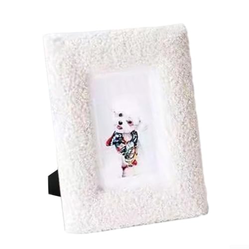 Eleganter und stilvoller Plüsch-Bilderrahmen, perfekt für Ihre Lieblings-Bilder, 10 x 15 cm, Weiß Eleganter und stilvoller Plüsch-Bilderrahmen, perfekt für Ihre Lieblings-Bilder, 10 x 15 cm, Weiß von ZYNCUE