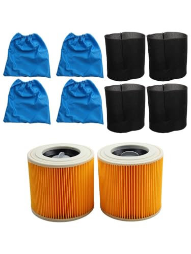Für Einhell Staubsaugerfilterbeutel, Ersatz-Seitenbürste, waschbare Mikrofaser-Pads, Wischmopp von ZYNCUE