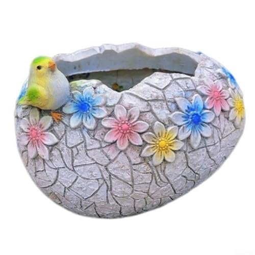 Für den Außenbereich Harz Garten Blumentopf Statue Wasserdicht für Sukkulenten, Blumentopf für Terrasse, Balkon und Garten Dekoration von ZYNCUE