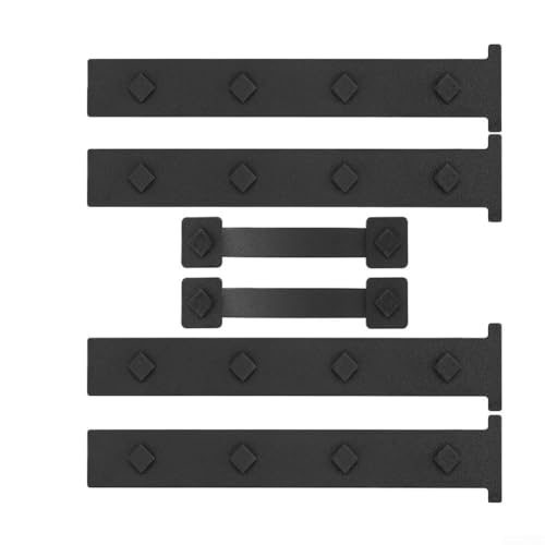 Garagentor-Magnetgriffe und Scharniere Set mit wetterbeständigem ABS-Material für Metalltüren, klassischer Kutschenhaus-Stil, 6 Stück für Außentür-Upgrade (Schwarz) von ZYNCUE