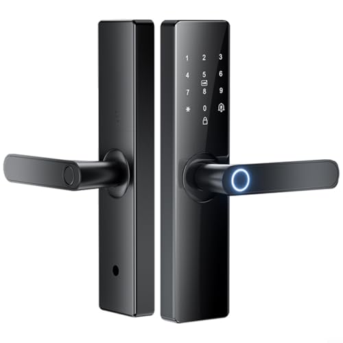 Intelligentes Türschloss, Fingerabdruck-Türschloss mit mehreren Entriegelungsmethoden, für Zuhause, Schlafzimmer, Hotel, Büro, Wohnung (16 cm) von ZYNCUE