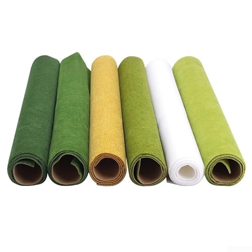 Künstliche Grasmatte 50 cm x 50 cm, Graslandschaftsmatte Rollen für Modelleisenbahn-Szenen, Modellierung von Dioramen oder Kriegsspiel-Landschaften (weiß 50 x 50 cm) von ZYNCUE