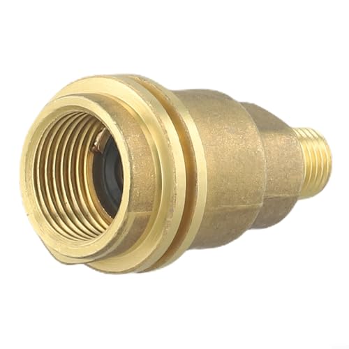 Kupfer-Design. Unser robuster Gasanschluss-Adapter aus massivem Messing sorgt für eine sichere Verbindung bei Propan-Anwendungen von ZYNCUE