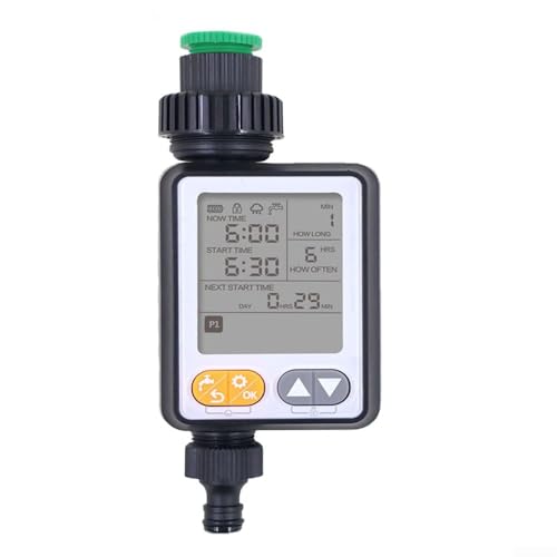Outdoor-Sprinkler-Timer mit wasserdichtem IPX5 und automatischer Regenverzögerung, programmierbare Bewässerungspläne und klares LCD-Display Outdoor-Sprinkler-Timer mit wasserdichtem IPX5 und automatischer Regenverzögerung, programmierbare Bewässerungspläne und klares LCD-Display von ZYNCUE