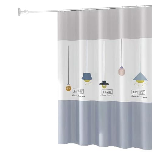 PEVA-Duschvorhang für einen anspruchsvollen Look und verbesserte Privatsphäre im Badezimmer (180 x 180 cm (B x H) von ZYNCUE
