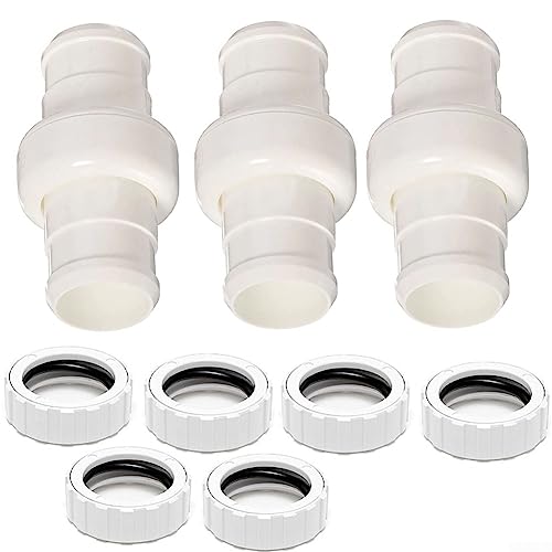 Pool-Reiniger-Schlauch-Drehgelenk 9-100-3002 & Schlauchmutter 9-100-3109 Kombi-Ersatz-Set für Polaris für 360 Pool-Reiniger-Schlauch, 3 Stück von ZYNCUE
