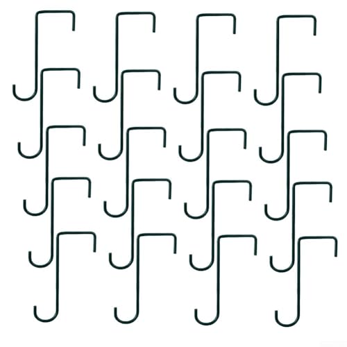 Set mit 20 robusten Stahlhaken zum Aufhängen von Pflanzen über Zäunen, Türen und Gartenlaube mit rostbeständiger Beschichtung (grün) von ZYNCUE