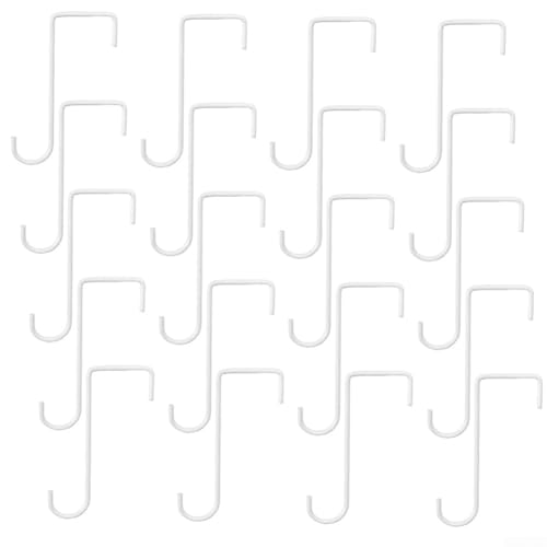 Set mit 20 robusten Stahlhaken zum Aufhängen von Pflanzen über Zäunen, Türen und Gartenlaube mit rostbeständiger Beschichtung (weiß) von ZYNCUE