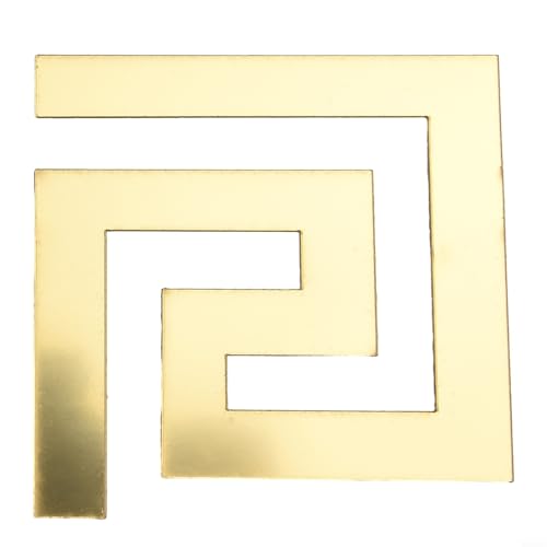 Spiegel Wandaufkleber Set 10 Stück kreative dekorative Kanten für glatte Oberflächen (Gold) von ZYNCUE
