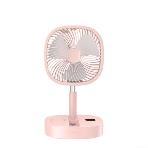 USB-wiederaufladbarer faltbarer Ventilator mit mehreren Geschwindigkeitsstufen und abnehmbarem Netz-Design (Rosa) von ZYNCUE