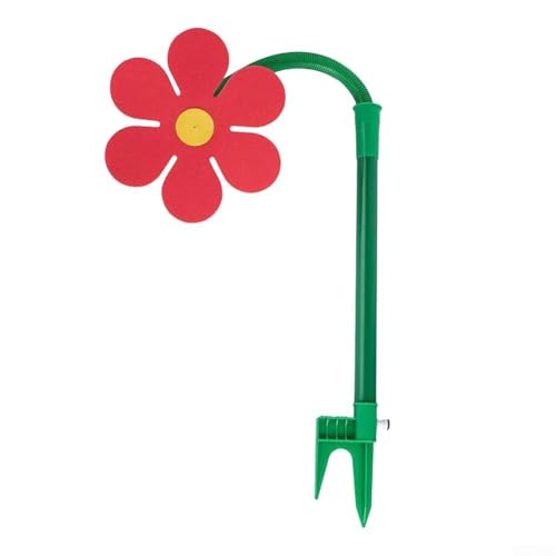 Verstellbarer Sonnenblumen-Gartensprinkler mit 360-Grad-Drehung für gleichmäßige Bewässerung auf Ihrem Rasen (rot) von ZYNCUE