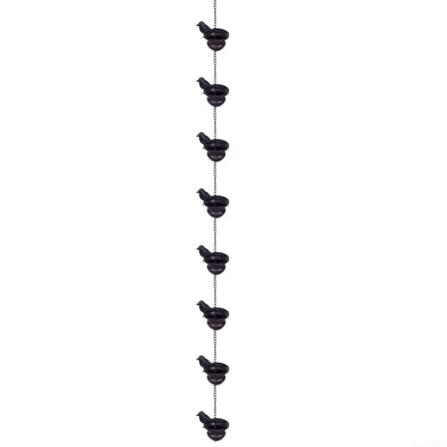Vogelschalen-Regenkette für den Außenbereich, Garten und Dachrinne, Metallkonstruktion bietet Rostbeständigkeit und schafft beruhigende Wasserbewegung und visuelle Attraktivität (8 Stück) von ZYNCUE