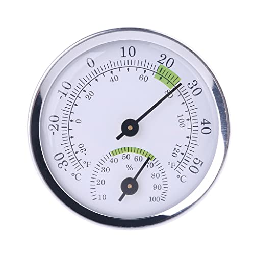 ZYNCUE 58 x 12 mm Thermometer Hygrometer Thermo Analog Luftfeuchtigkeit, Thermo-Hygrometer für Innen- und Außenklima-Monitor (-30 °C ~ + 50 °C),2 Stück von ZYNCUE