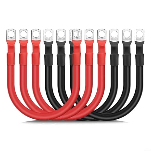 ZYNCUE 6 x Wechselrichter-Anschlusskabel, 4 AWG-Kabel mit wasserdichter PVC-Isolierung und verzinnten Kupferklemmen für Solarenergie-Systeme im Automobil von ZYNCUE