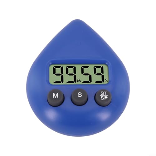 ZYNCUE Digitaler Dusch-Timer, wasserdicht, energiesparend, Countdown-Wecker, programmierbarer Countdown-Timer, Uhren, für Badezimmer, Küche, Zuhause (blau) von ZYNCUE