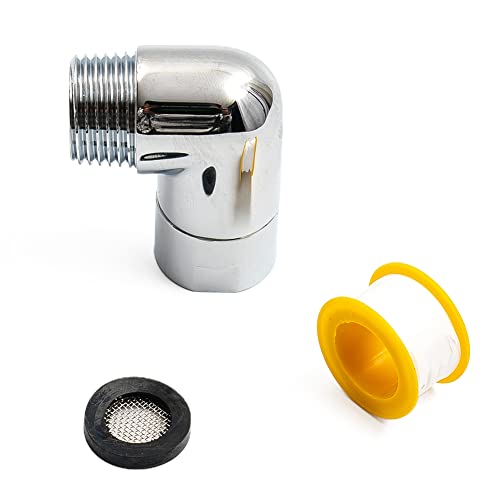 ZYNCUE Duschkopf-Ellenbogen-Adapter, 90 Grad Duscharm Verlängerung Duschkopf Anschluss für Handbrause Zuhause Badezimmer - 1 Set ZYNCUE Duschkopf-Ellenbogen-Adapter, 90 Grad Duscharm Verlängerung Duschkopf Anschluss für Handbrause Zuhause Badezimmer - 1 Set von ZYNCUE