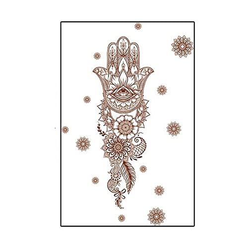 ZYNCUE Mandala Palme Lotus Wandtattoo Schlafzimmer Wohnzimmer Wandsticker selbstklebend von ZYNCUE