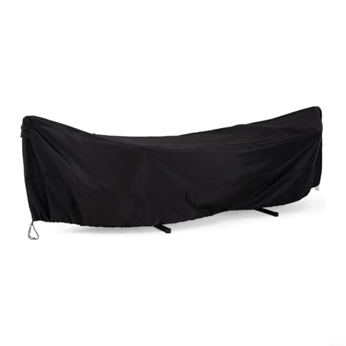 ZYNCUE Outdoor Hängesessel Abdeckung Wasserdicht Oxford Tuch Schutz Schwarz Gartenmöbel Abdeckung mit Kordelzug 370 x 15 x 78 cm von ZYNCUE