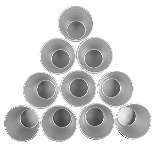 ZYNCUE Puddingformen, Aluminium-Antihaft-Muffin-Formen, Mini-Eierkuchenform, Becher für Desserts, DIY-Backen, 10 Stück von ZYNCUE