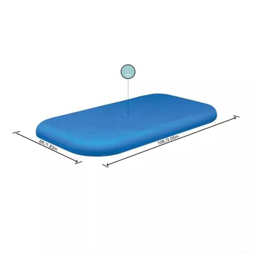 ZYNCUE Rechteckige Poolabdeckung, robuste Poolabdeckung, Staubschutz für oberirdische Pools (305 × 183 cm) von ZYNCUE