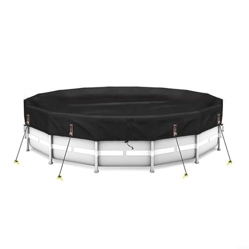 ZYNCUE Runde Poolabdeckung, wasserdicht, für den Außenbereich, mit Windseil, staubdichter Schutz (366 cm) von ZYNCUE