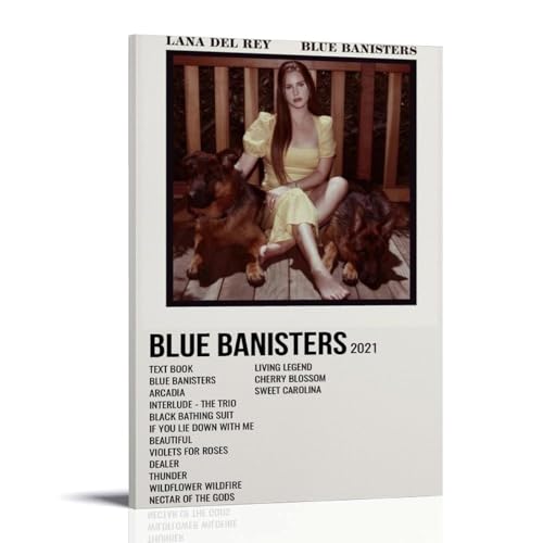 Lana De Blaues Geländer von Lana Del Rey, wasserdichtes Poster, Kunst, Wohnzimmer, Wand, Schlafzimmer, Dekoration, Heimbüro und Geschenkvorbereitung, exquisite Geschenke zum Verschenken an Menschen von ZYNPCX