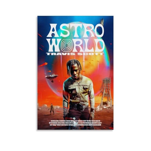 Travis Scott Astroworld von Travis Scott, wasserdichtes Poster, Kunst, Wohnzimmer, Wand, Schlafzimmer, Dekoration, Heimbüro und Geschenkvorbereitung, exquisite Geschenke zum Verschenken an Menschen von ZYNPCX