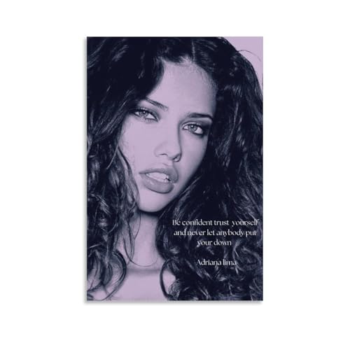 ZYNPCX Adriana Lima Wasserdichtes Poster, Kunst, Wohnzimmer, Wand, Schlafzimmer, Dekoration, Heimbüro und Geschenkvorbereitung, exquisite Geschenke zum Verschenken an Menschen, 60 x 90 cm, Adriana von ZYNPCX