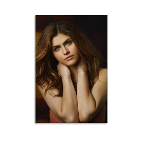 ZYNPCX Alexandra Daddario, wasserdichtes Poster, Kunst, Wohnzimmer, Wand, Schlafzimmer, Dekoration, Heimbüro und Geschenkvorbereitung, exquisite Geschenke zum Verschenken an Menschen, 30 x 45 cm von ZYNPCX
