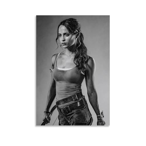 ZYNPCX Alicia Vikander Wasserdichtes Poster, Kunst, Wohnzimmer, Wand, Schlafzimmer, Dekoration, Heimbüro und Geschenkvorbereitung, exquisite Geschenke zum Verschenken an Menschen, 30 x 45 cm, Alicia von ZYNPCX